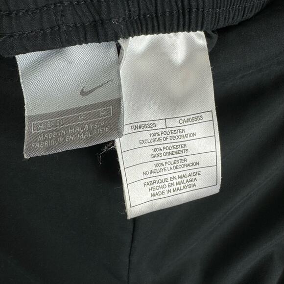 Nike Black Elastic Waist Straight Leg Lightweight Track Pants Size M - Picture 7 of 8